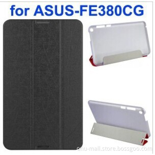 Palm Texture 3-Folding PU Leather Case for Asus Fonepad 8 FE380CG